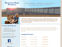 Tablet Screenshot of businessparkstorage.com